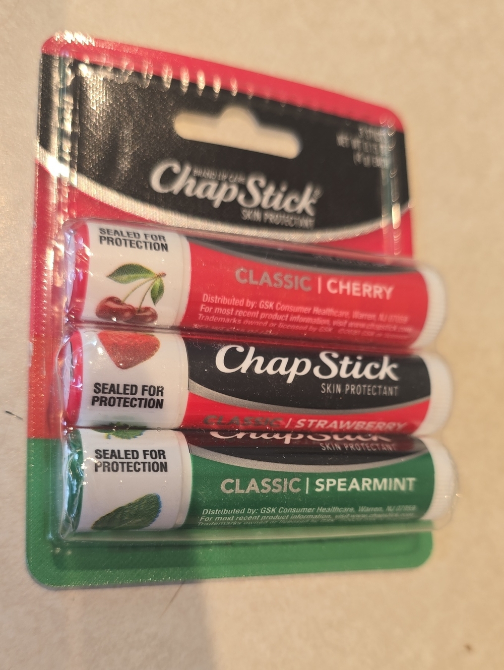 Chapstick Variety Pack - Cherry, Strawberry, and Spearmint